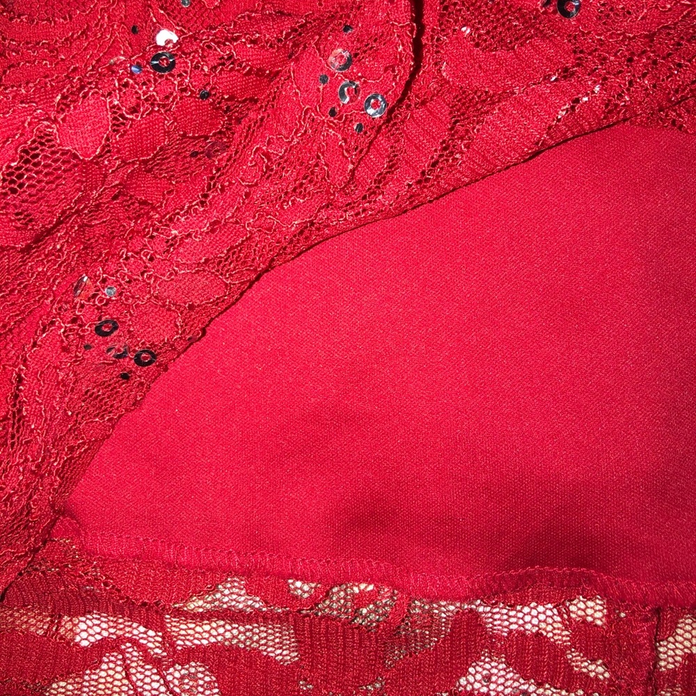 Ruby Rox Red Dress with Sequins - Picture 8 of 13